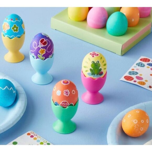 Target 6pc Rainbow Display Plastic Easter Egg Cups Spritz™ Decor Display - Picture 4 of 7